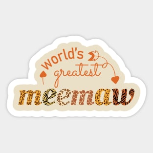 World's Greatest Meemaw Sticker